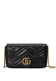 Gucci GG Marmont Mini-Tasche mit Kettenriemen - Schwarz