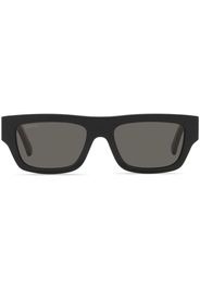 Gucci Eyewear logo-engraved rectangle-frame sunglasses - Schwarz