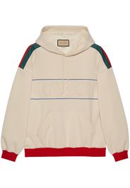 Gucci Hoodie mit Logo-Prägung - Nude