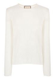 Gucci open-knit mohair-silk jumper - Weiß