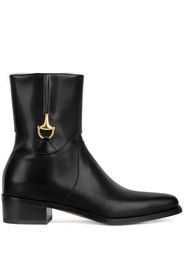 Gucci Horsebit-detail 45mm leather ankle boot - Schwarz