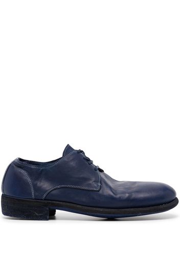Guidi 30mm lace-up leather derby shoes - Blau