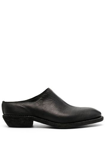 Guidi slip-on leather mules - Schwarz