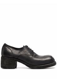 Guidi square-toe leather oxfords - Schwarz