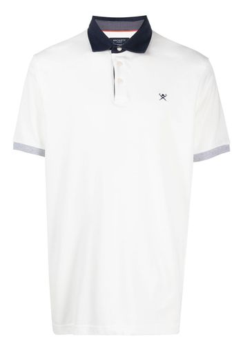 Hackett Poloshirt mit Logo-Stickerei - Weiß