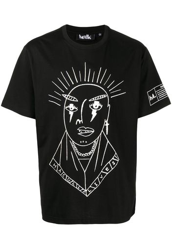 Haculla sketch-style print T-shirt - Schwarz