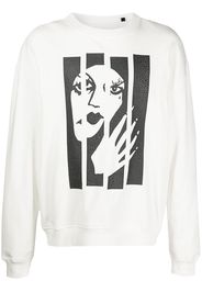 Haculla Sweatshirt mit Broken Witch-Print - Weiß