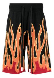 Haculla Up in Flames Intarsien-Shorts - Schwarz
