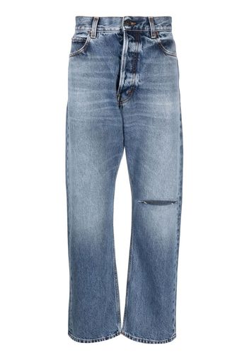 Haikure stonewashed straight-leg jeans - Blau