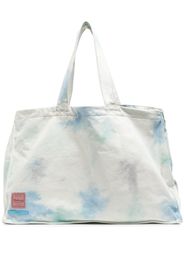 Haikure paint-splatter print cotton tote bag - Blau