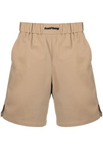 Halfboy embroidered-logo drawstring waist shorts - Nude