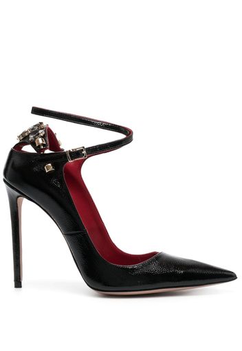 HARDOT 125mm gem-embellished pumps - Schwarz