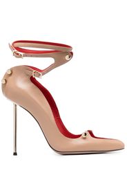 HARDOT 120mm ankle-strap leather pumps - Nude