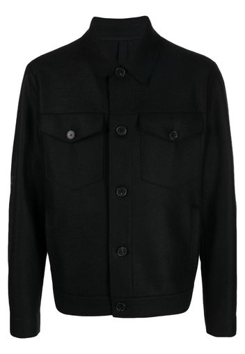 Harris Wharf London two-pocket virgin-wool shirt - Schwarz