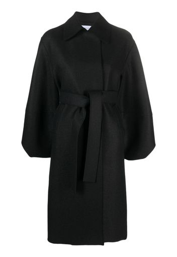 Harris Wharf London tied-waist virgin-wool coat - Schwarz