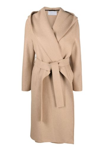 Harris Wharf London tied-waist hooded coat - Nude