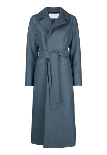 Harris Wharf London belted-waist virgin wool coat - Blau