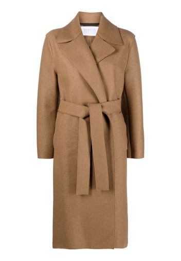 Harris Wharf London single-breasted belted wool coat - Braun