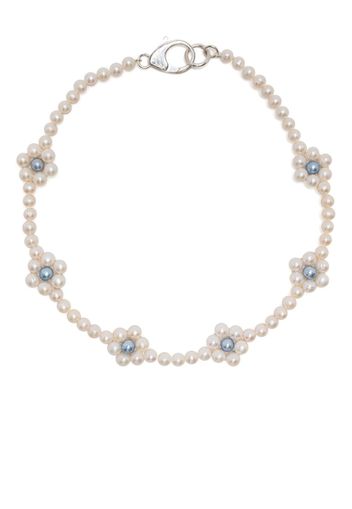 Hatton Labs Blue Daisy pearl necklace - Weiß