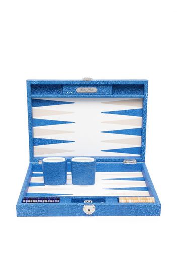 Hector Saxe two-tone backgammon set - Blau