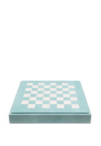 Hector Saxe embossed-crocodile leather Chess set box - Blau