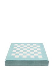 Hector Saxe embossed-crocodile leather Chess set box - Blau