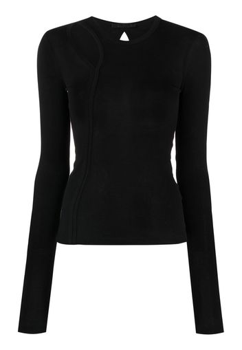 Helmut Lang cut-out knitted top - Schwarz