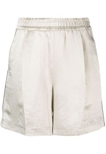 Helmut Lang satin-finish cotton shorts - Nude