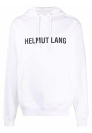 Helmut Lang logo-print drawstring hoodie - Weiß