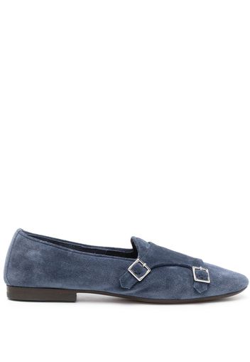 Henderson Baracco buckle detail suede slippers - Blau