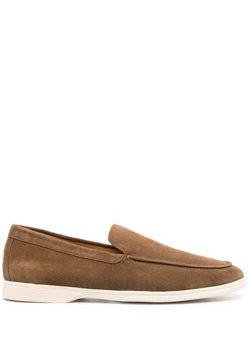 Henderson Baracco almond-toe suede loafers - Braun