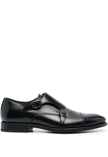 Henderson Baracco side-buckle leather monk shoes - Schwarz