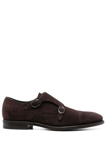 Henderson Baracco buckled suede monk shoes - Braun