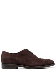 Henderson Baracco almond-toe suede oxford shoes - Braun