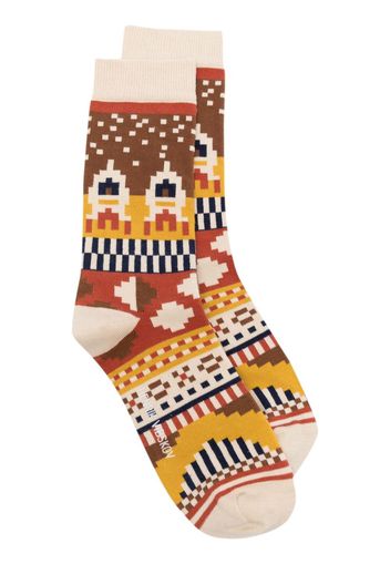 Henrik Vibskov Geometrisch gemusterte Socken - Nude