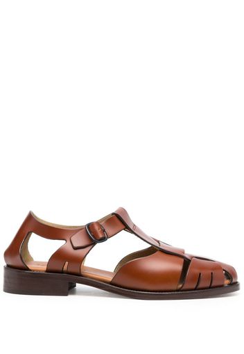 Hereu buckle-fastening cut-out sandals - Braun