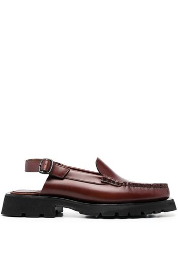 Hereu cut-out detail leather loafers - Braun