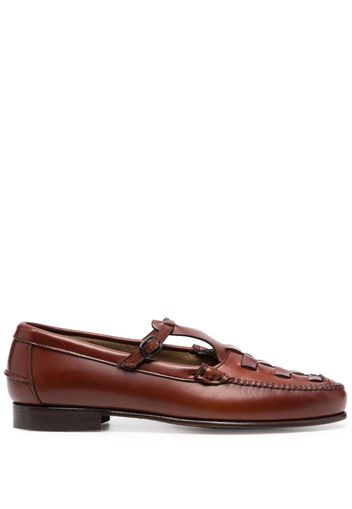 Hereu Ferriol T-bar leather loafers - Braun