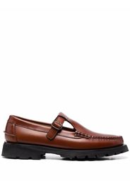 Hereu Alber T-Bar leather loafers - Braun