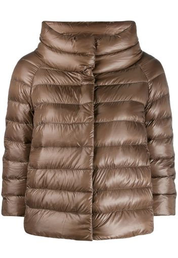 Herno Cropped-Daunenjacke - Braun