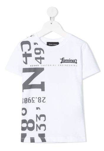 Herno Kids T-Shirt mit Logo-Print - Weiß