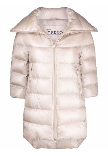 Herno Cleofe cropped-sleeve jacket - Nude