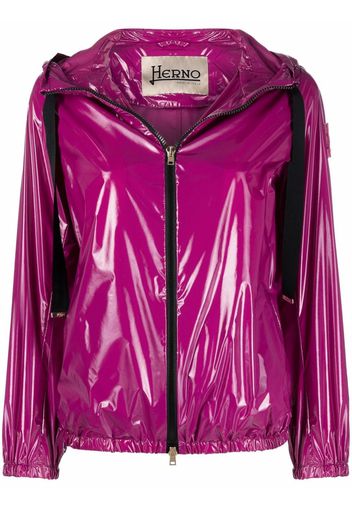 Herno zip-front hooded jacket - Rosa