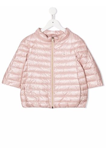 Herno Kids mock-neck quilted jacket - Rosa