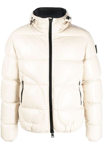 Herno logo-patch padded puffer jacket - Nude