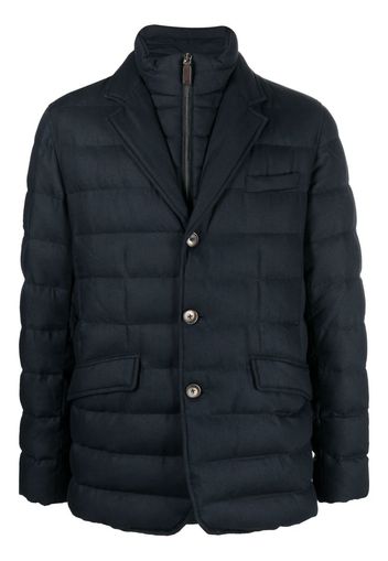 Herno layered-design padded jacket - Blau