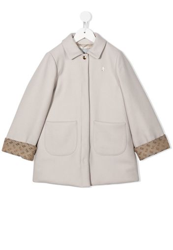 Herno Kids concealed-front fastening peacoat - Nude