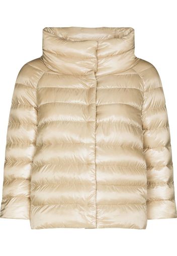 Herno Ultralight quilted high-shine puffer jacket - Nude