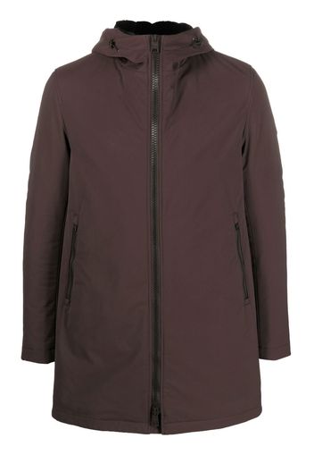 Herno zipped hooded jacket - Braun