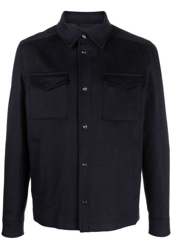 Herno virgin-wool shirt jacket - Blau